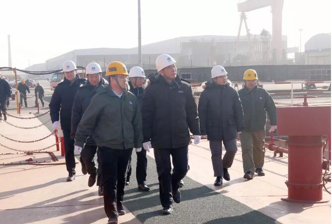 孫偉到中國船舶新港船舶調(diào)研指導(dǎo)工作